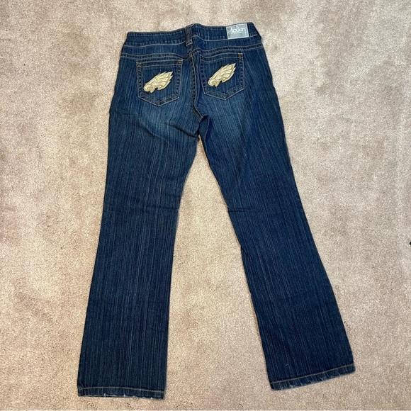 ⬇️ Touch by Alyssa Milano Philadelphia Eagles Flare Jeans 🦅 Size 29 - Picture 2 of 8